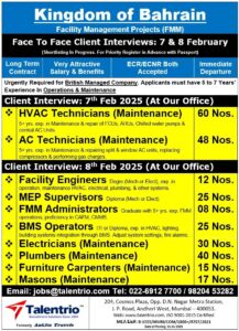 Exciting Job Opportunities in Bahrain – Facility Management Projects (FMM)