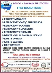 BAPCO Bahrain Shutdown Jobs 2025 – Free Recruitment | High-Paying Oil & Gas Job Openings