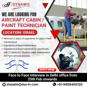 Aircraft Cabin/Paint Technician Jobs in Israel – Apply Now!