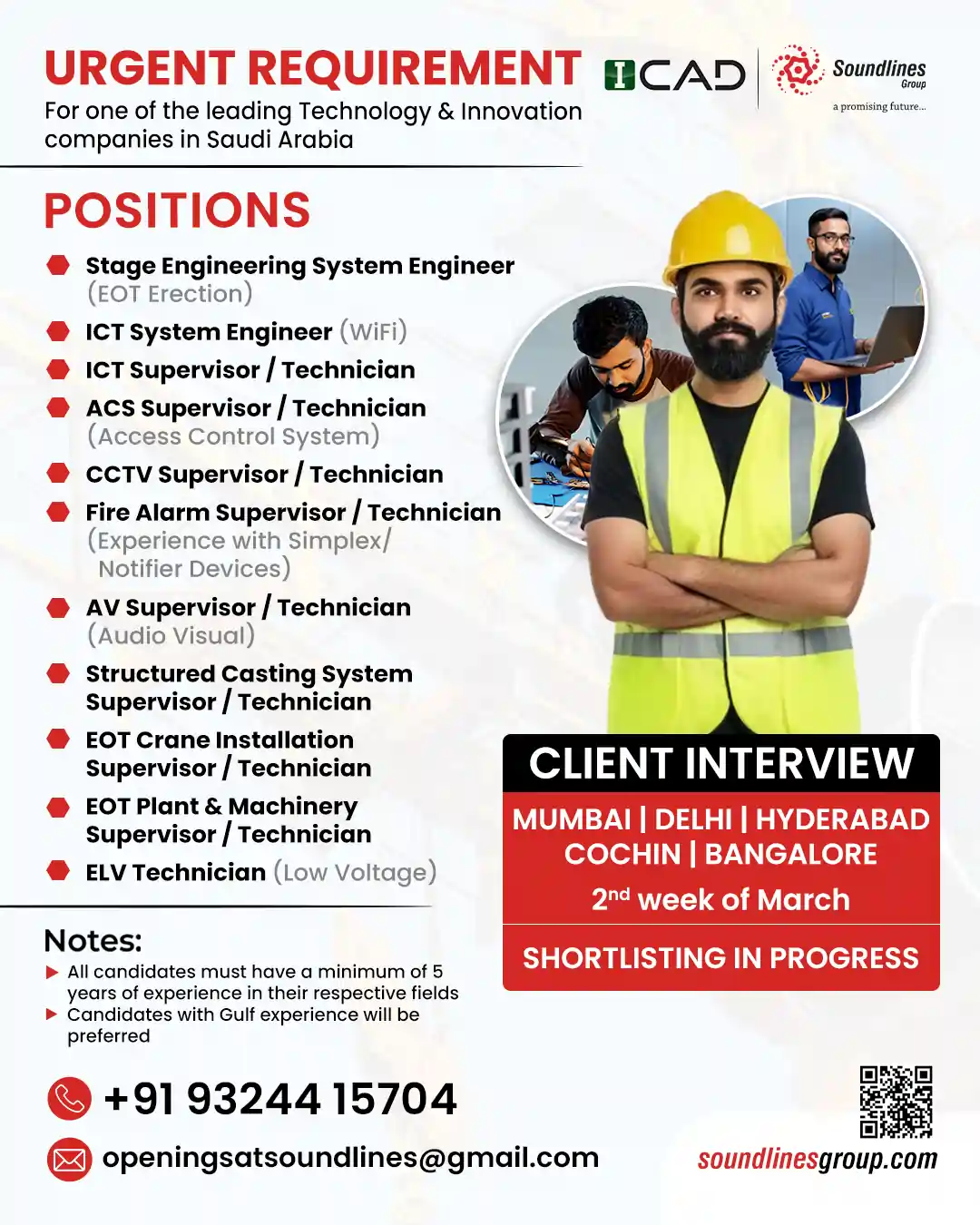 Exciting Job Openings in Saudi Arabia – Apply Now for High-Paying Engineering & Technician Roles!