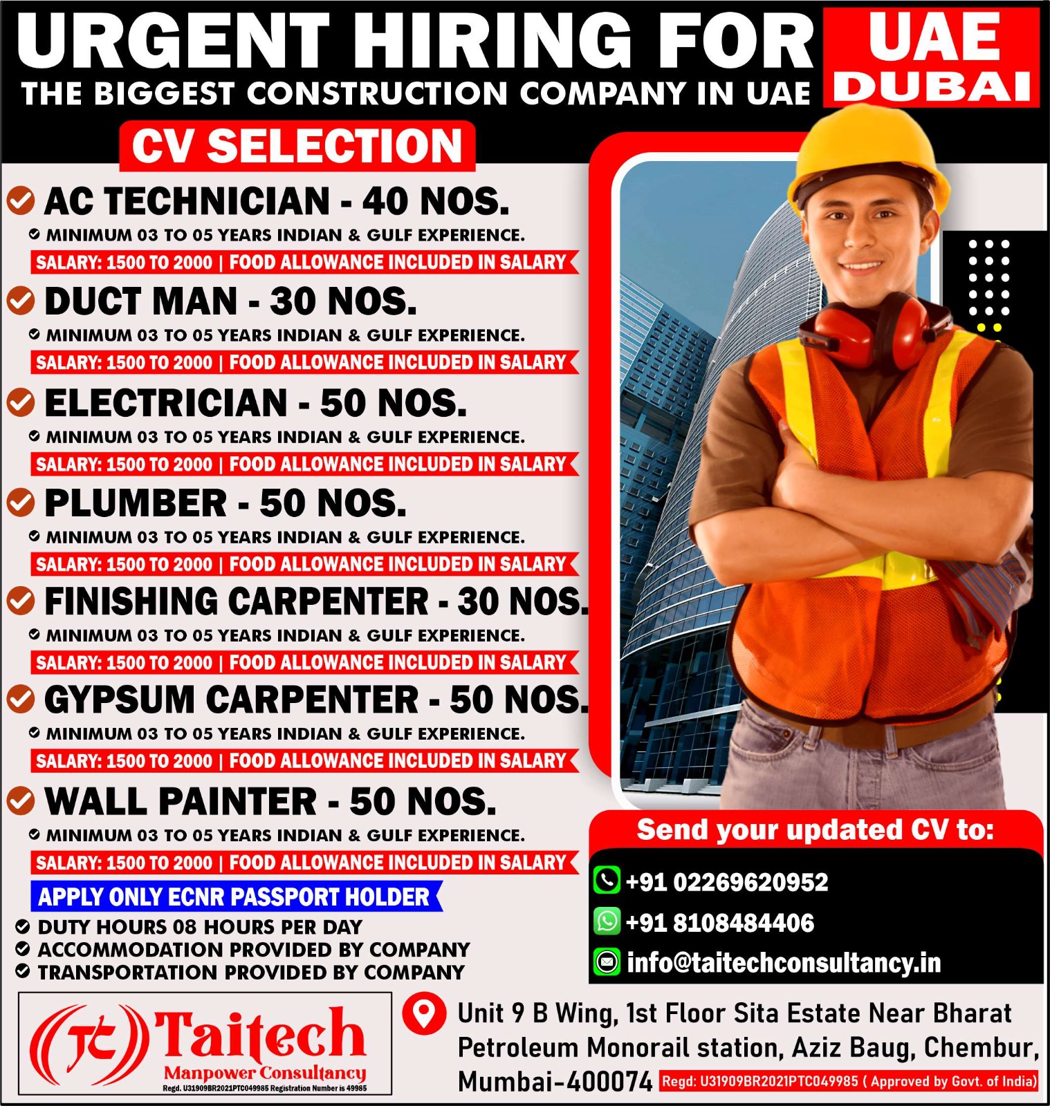 Urgent Hiring for UAE – High-Paying Jobs in Dubai