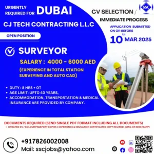 Exciting Job Opportunity: Surveyor Position in Dubai – Apply Now!