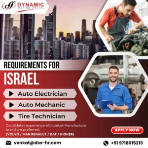 Auto Electrician, Auto Mechanic, Tire Technician Jobs in Israel – Apply Now!