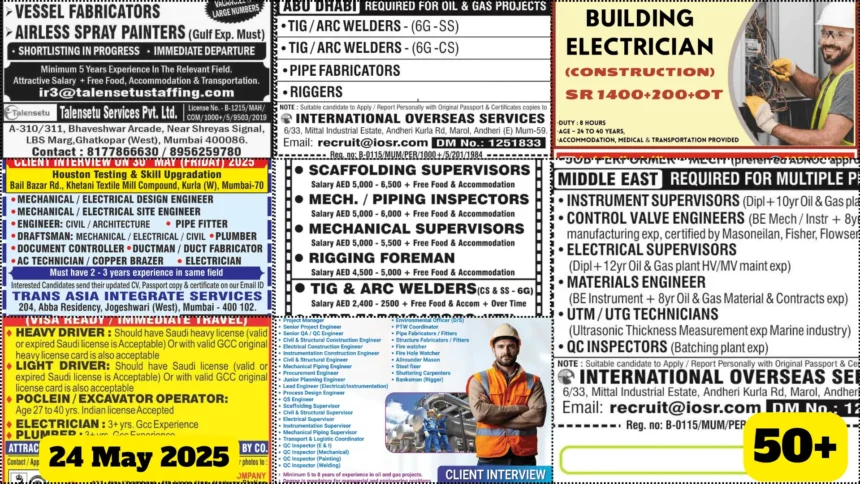 Assignment Abroad Times PDF Today 24 May 2025 is your trusted source for the latest overseas job listings.