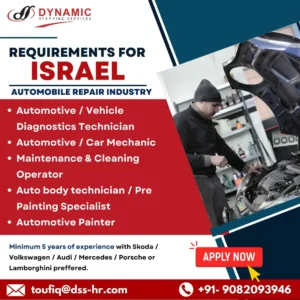 Jobs in Israel for Automotive Technicians and Mechanics - Dynamic Staffing Services Hiring
