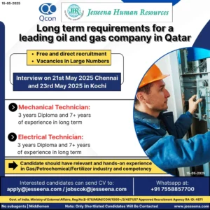 Oil and Gas Technician Jobs in Qatar – Direct Recruitment May 2025