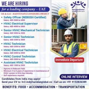 The UAE job market continues to offer lucrative opportunities in the Oil & Gas sector. Here's a detailed breakdown of the current hiring positions: